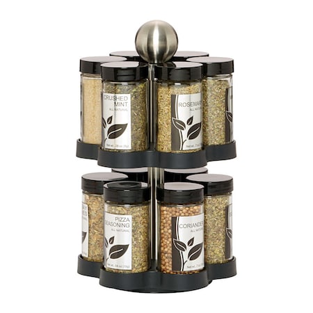 Kamenstein Lifetime Kamenstein Madison ABS/Stainless Steel Spice Rack 12 cups 5108304